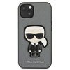 Karl Lagerfeld Saffiano Ikonik Patch - Etui iPhone 13 (srebrny)