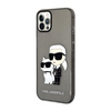 Karl Lagerfeld IML Glitter NFT Karl & Choupette - Etui iPhone 12 / iPhone 12 Pro (czarny)
