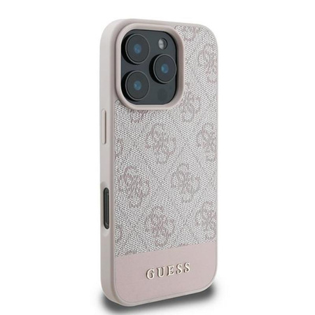 Guess 4G Bottom Stripe - Etui iPhone 16 Pro Max (różowy)