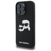 Karl Lagerfeld Silicone Double Heads Print MagSafe - Etui iPhone 16 Pro (czarny)