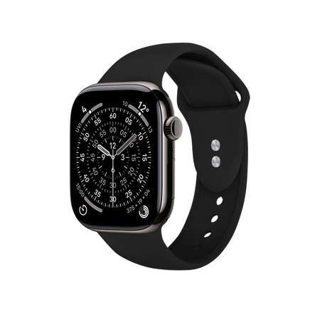 Crong Liquid - Pasek do Apple Watch 44/45/46/49 mm (czarny)