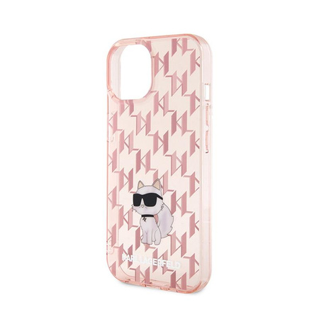 Karl Lagerfeld Monogram Choupette - Etui iPhone 15 (różowy)