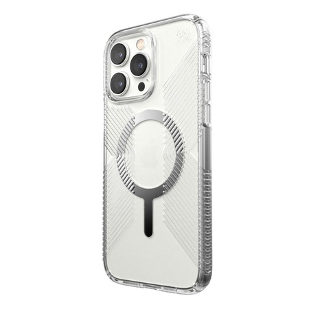 Speck Presidio Perfect-Clear with Grips + MagSafe - Etui iPhone 14 Pro Max z powłoką MICROBAN (Clear)