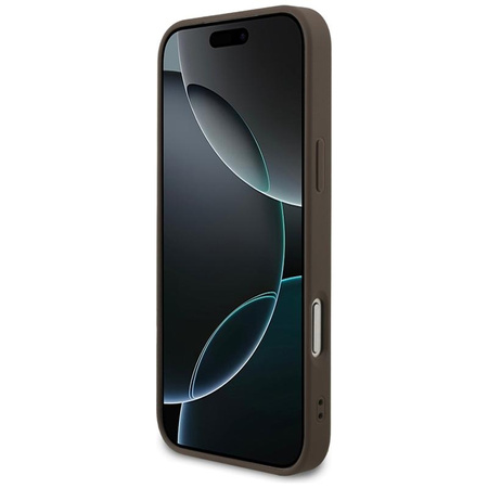 Guess 4G Ring Classic Logo MagSafe - Etui iPhone 17 Pro Max (brązowy)