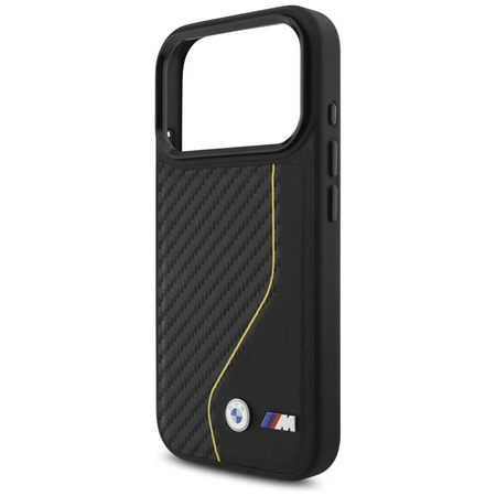 BMW M Carbon Line & Logo MagSafe - Etui iPhone 17 Pro (żółty)