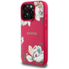 Guess Grained Printed Flower Pattern MagSafe - Etui do iPhone 16 Pro (fuksja)