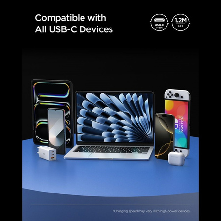 Spigen EB24012CC Essential - Kabel USB-C do USB-C PD 240W 1.2m (Biały)