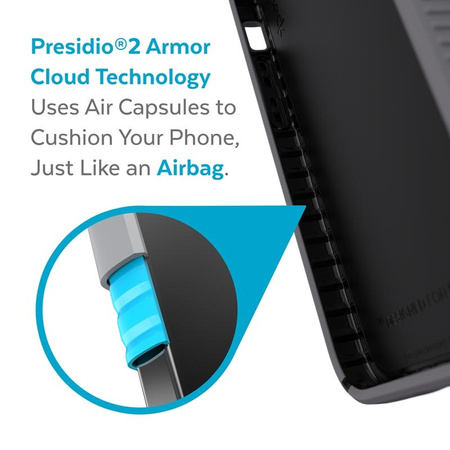 Speck Presidio2 Grip - Antypoślizgowe etui iPhone 13 (Graphite Grey/Black)