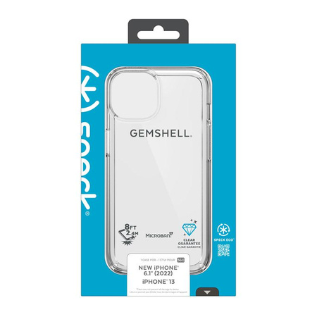 Speck Gemshell - Etui iPhone 14 / iPhone 13 z powłoką MICROBAN (Clear)