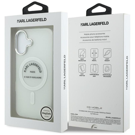 Karl Lagerfeld IML Karl RSG Logo MagSafe - Etui iPhone 17 (przezroczysty)