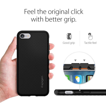 Spigen Liquid Air - Etui do iPhone SE 2022 / SE 2020 / 8 / 7 (Czarny)