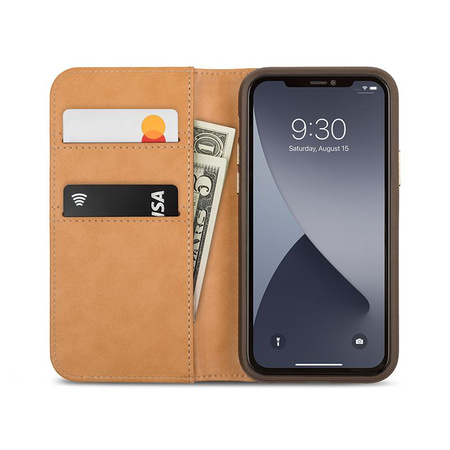 Moshi Overture - Etui 3w1 iPhone 12 Mini z kieszeniami na karty + stand up (system SnapTo) (Luna Pink)