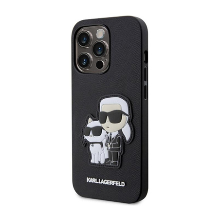 Karl Lagerfeld NFT Saffiano Karl & Choupette - Etui iPhone 14 Pro (Czarny)