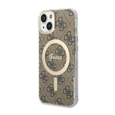 Guess 4G MagSafe - Etui iPhone 14 (Brązowy)