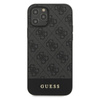 Guess 4G Bottom Stripe Collection - Etui iPhone 12 / iPhone 12 Pro (szary)