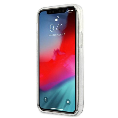 Karl Lagerfeld Choupette Head Glitter - Etui iPhone 12 / iPhone 12 Pro (srebrny)