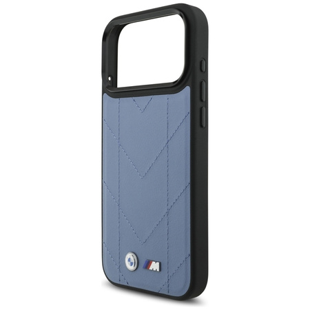 BMW M Quilted Logo MagSafe - Etui iPhone 17 Pro Max (niebieski)