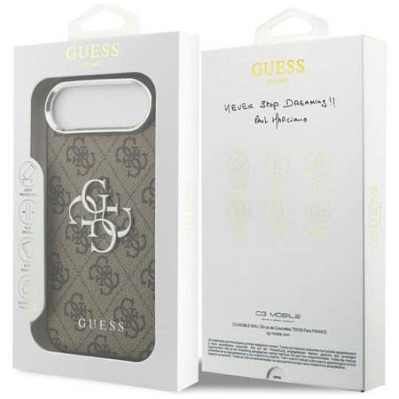 Guess 4G Big 4G Classic Logo - Etui iPhone Air (brązowy / srebrny)