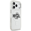 Karl Lagerfeld IML Glitter Karl & Choupette Sketch Logo MagSafe - Etui iPhone 17 Pro (przezroczysty)