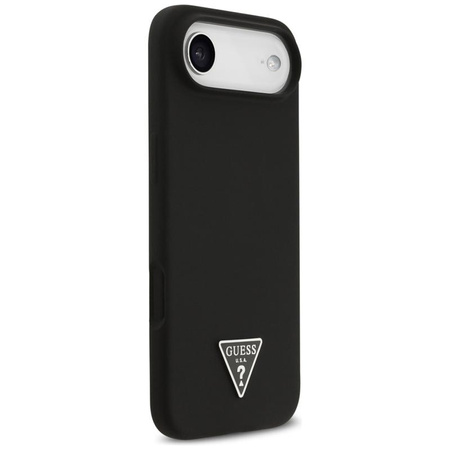 Guess Silicone Triangle Logo MagSafe - Etui iPhone Air (czarny)