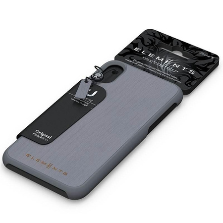 Nordic Elements Original Gefion - Drewniane etui iPhone Xs / X (Mid Grey)