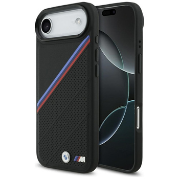 BMW M Tricolor Metal Logo MagSafe - Etui iPhone Air (czarny)