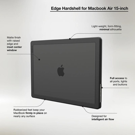 Incase Edge Hardshell Case - Etui MacBook Air 15" M4 (2025) / M3 (2024) / M2 (2023) (Black)
