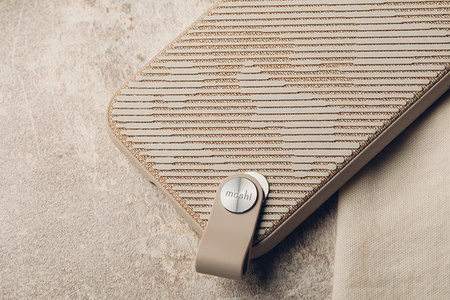 Moshi Altra - Etui z odpinaną smyczką iPhone 12 / iPhone 12 Pro (system SnapTo) (Sahara Beige)