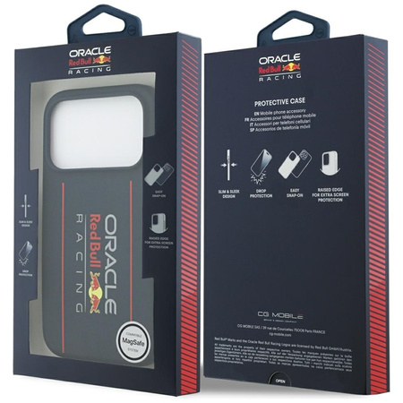 Red Bull Silicone Oversize Vertical Logo MagSafe - Etui iPhone 17 Pro (granatowy)