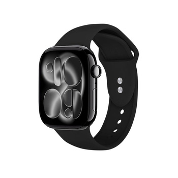 Crong Liquid - Pasek do Apple Watch 44/45/46/49 mm (czarny)
