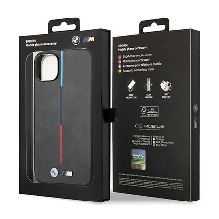 BMW Quilted Tricolor - Etui iPhone 14 (szary)