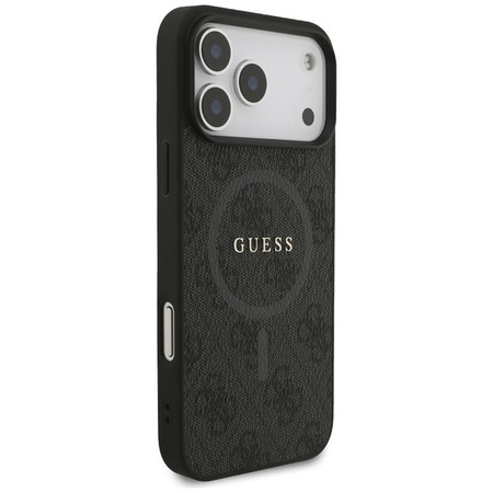 Guess 4G Ring Classic Logo MagSafe - Etui iPhone 17 Pro Max (czarny)