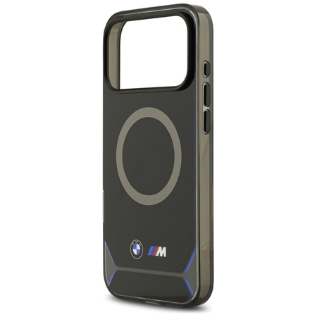 BMW M IML Metal Buttons & Logo MagSafe - Etui iPhone 17 Pro Max (czarny / niebieski)