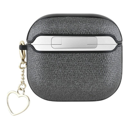 Guess Metallic Script Charm - Etui AirPods 4 (czarny)