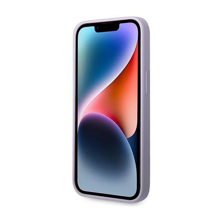 Guess Silicone Vintage - Etui iPhone 14 Plus (fioletowy)