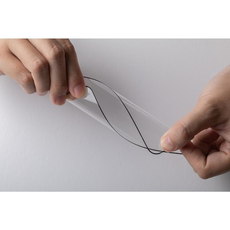 Moshi AirFoil Pro - Elastyczne szkło hybrydowe iPhone 13 mini (czarna ramka)