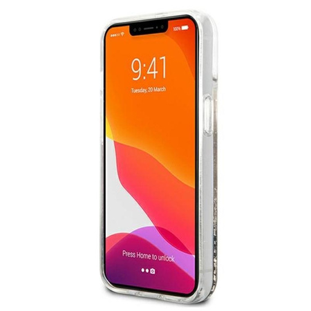 Karl Lagerfeld Liquid Glitter Choupette Fun - Etui iPhone 13 Mini (złoty)