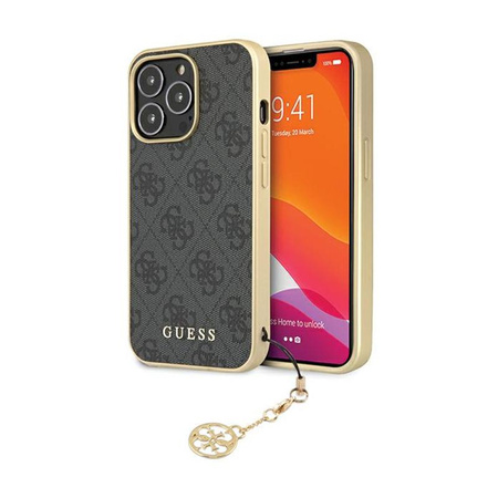 Guess 4G Charms Collection - Etui iPhone 14 Pro (szary)