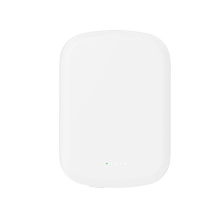 Crong MagSpot Power Bank - Bezprzewodowy power bank ultra slim z MagSafe 5000mAh, USB-C 20W PD (biały)