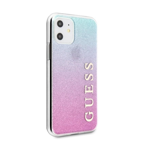 Guess Glitter Gradient - Etui iPhone 11 (Pink/Blue)