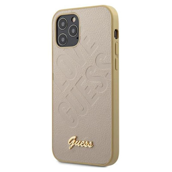 Guess Iridescent Love - Etui iPhone 12 / iPhone 12 Pro (złoty)