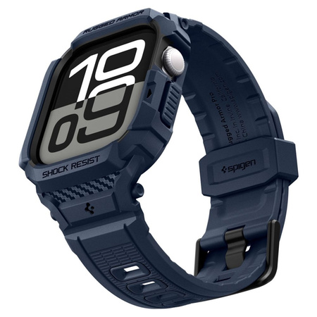 Spigen Rugged Armor Pro V2 – Pasek z obudową do Apple Watch 10 / 11 42 mm (Navy Blue)