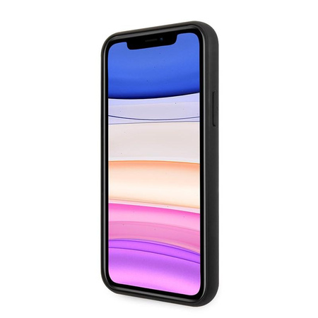 Guess Marble Glass Gold Glitter - Etui iPhone 11 (biały)