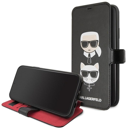 Karl Lagerfeld Booktype - Etui iPhone 11 Pro Max z kieszeniami na karty (Black)