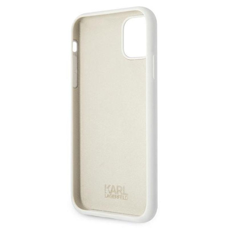 Karl Lagerfeld Silicone Stack Logo - Etui iPhone 11 (biały)