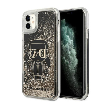 Karl Lagerfeld Liquid Glitter Gatsby - Etui iPhone 11 (czarny)