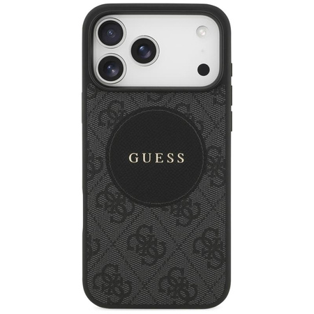 Guess 4G Circle Classic Logo MagSafe - Etui iPhone 17 Pro Max (czarny)