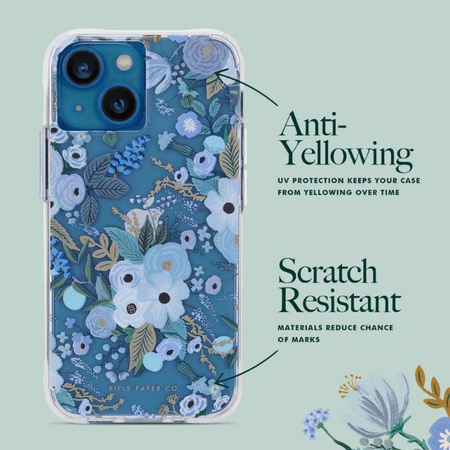 Rifle Paper Clear - Etui iPhone 14 (Garden Party Blue)