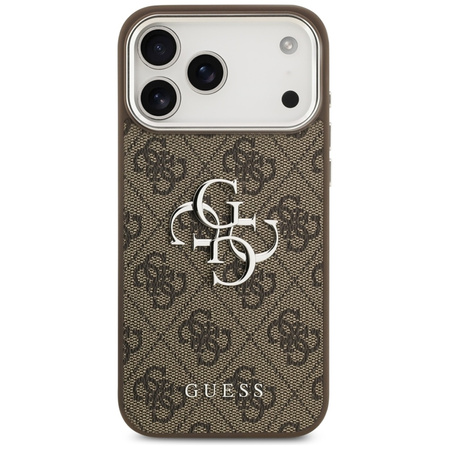Guess 4G Big 4G Classic Logo - Etui iPhone 17 Pro Max (brązowy / srebrny)