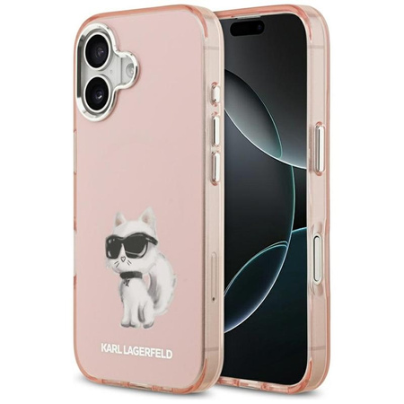 Karl Lagerfeld IML Aquarelle Choupette & Logo MagSafe - Etui iPhone 17 (różowy)